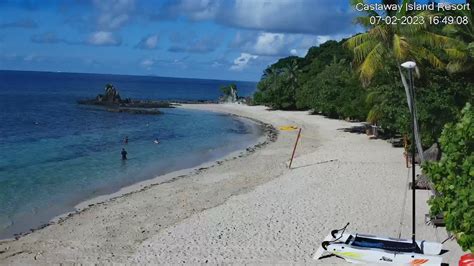 Live HD Webcam Castaway Island: Fidschi Webcam,Castaway。